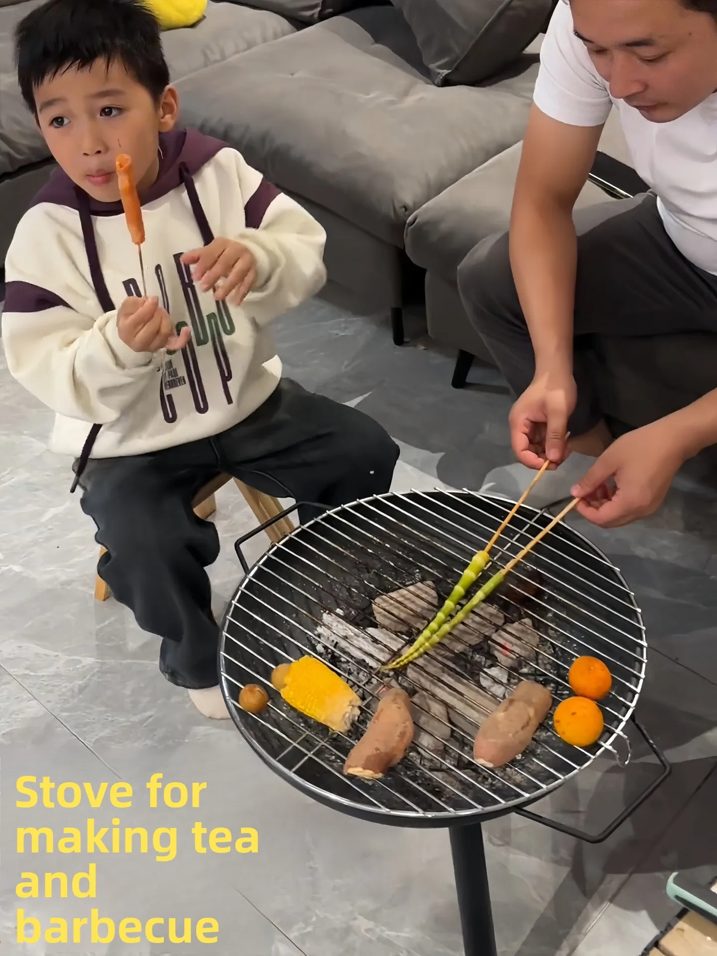 

Indoor Carbon BBQ Table Set Winter Tea Cooking Outdoor Cam Travel Supplies Inteated ill Table Home Balcony Set