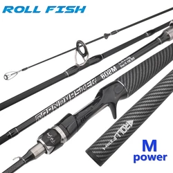 ROLLFISH Spinning/Casting Lure Fishing Rod Carbon Fiber Fishing Rod 1.8-2.7M 2 Sections for Saltwater Freshwater Bass Fishing