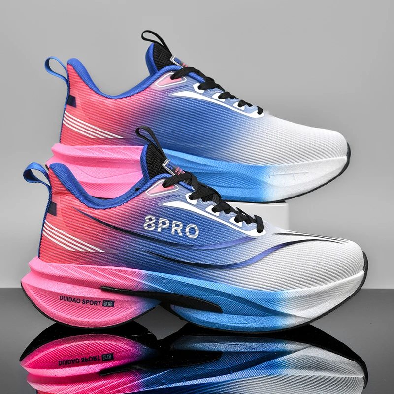 Speciality Carbon Plate Sports Running Shoes Marathon Air Cushion Men Breathable Lightweight Women Comfortable Nonskid Sneakers