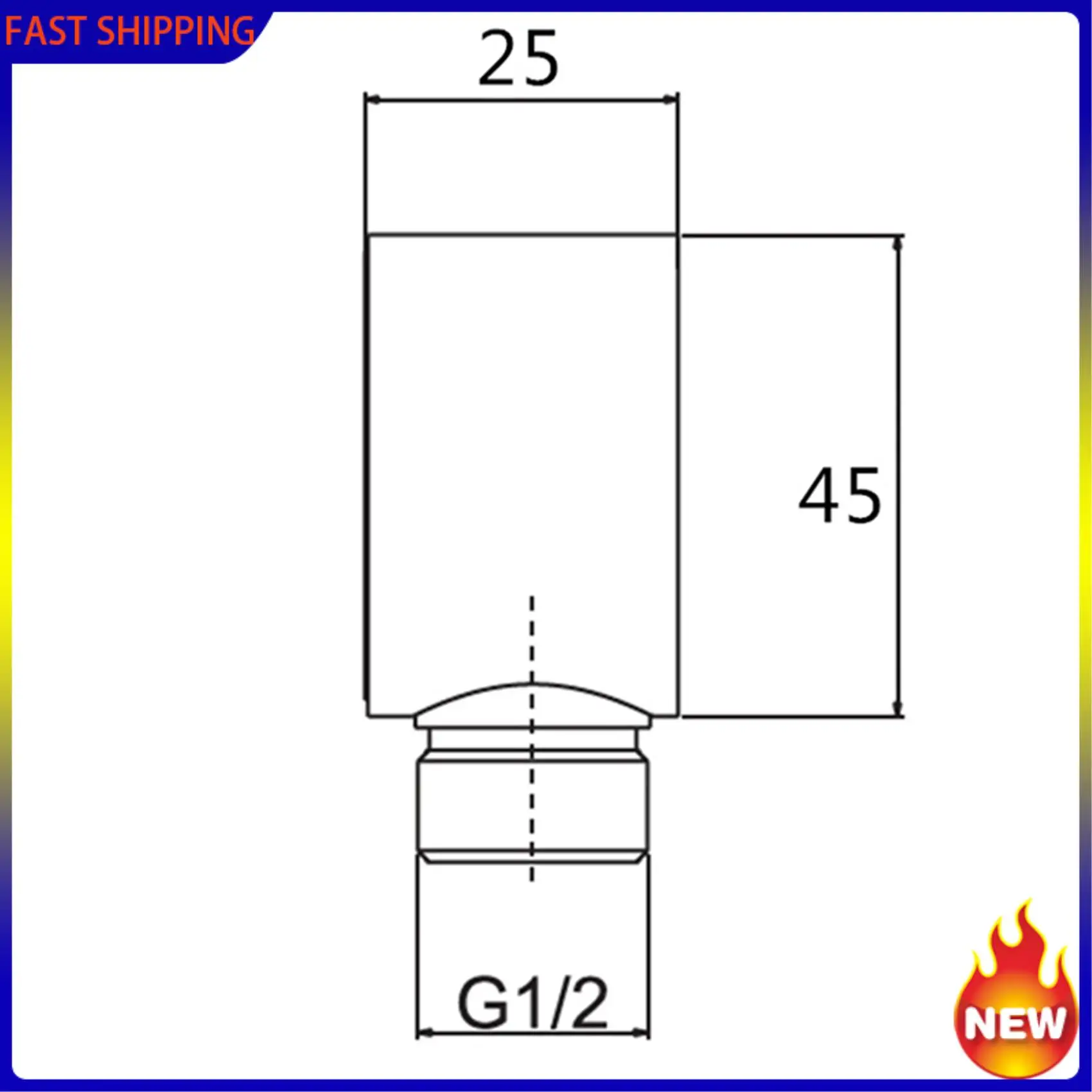 Codo de suministro de pared Trend-5X caliente, accesorios de conector de manguera de ducha de montaje en pared redondo de latón salida de agua G1/2 pulgadas para ducha-plata