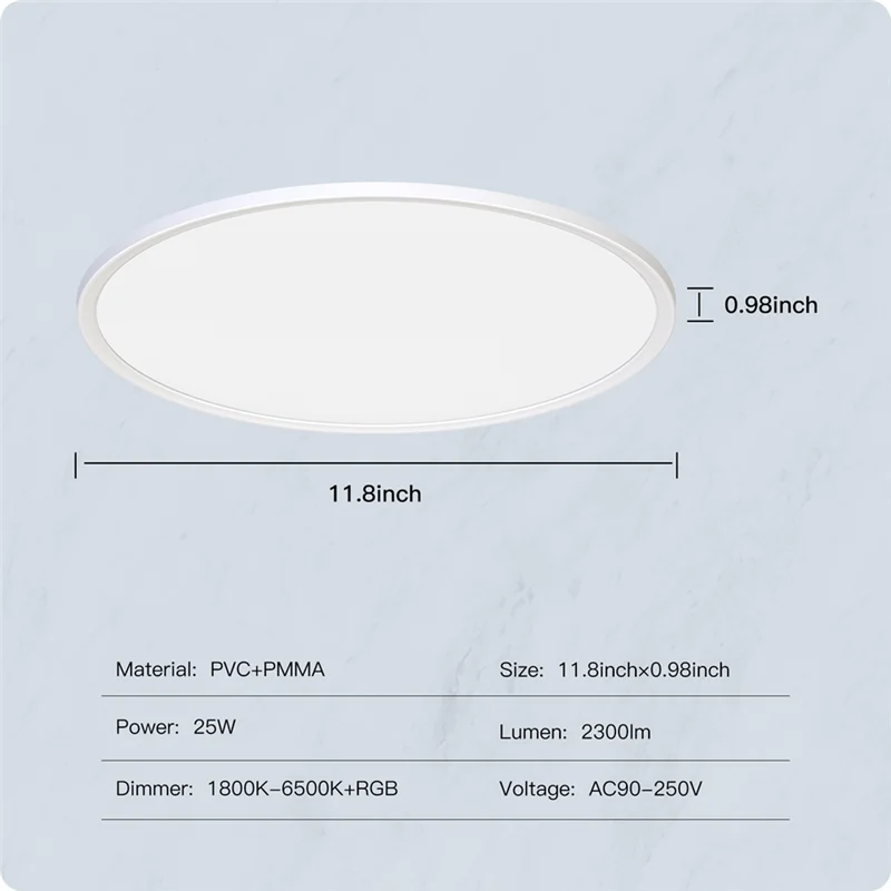 Tuya WIFI Smart Ceiling Lamp 25W RGB LED Lights WIFI APP Voice Control Light for Living Room Decoration Bedroom