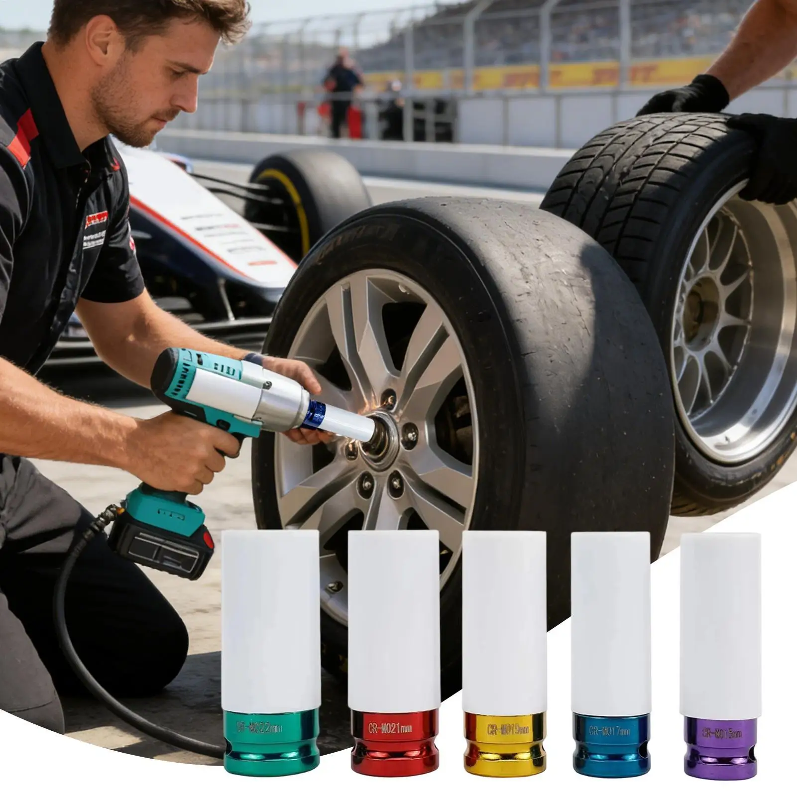 

Набор головок с наконечником, защитные рукава для приводного колеса, 5 шт., 6-точечный комплект глубоких головок для грузовика, автопикапа, внедорожника, седана, тормозной сервис