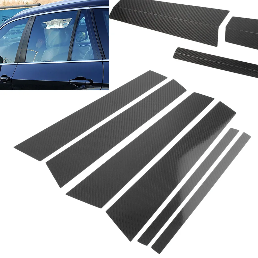 

For 2011-2015 BMW E84 X1 Real Carbon Fiber Window B-Pillar Moulding Trim Cover