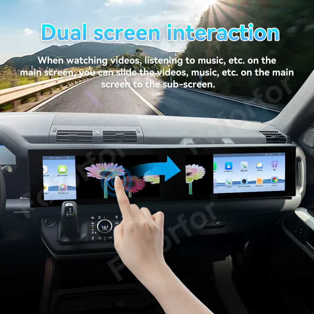 

15 Inch Car Radio CarPlay Android 13 For Land Rover Defender 2018-2024 Qualcomm Multimedia Player GPS Navigation 4G Head Unit