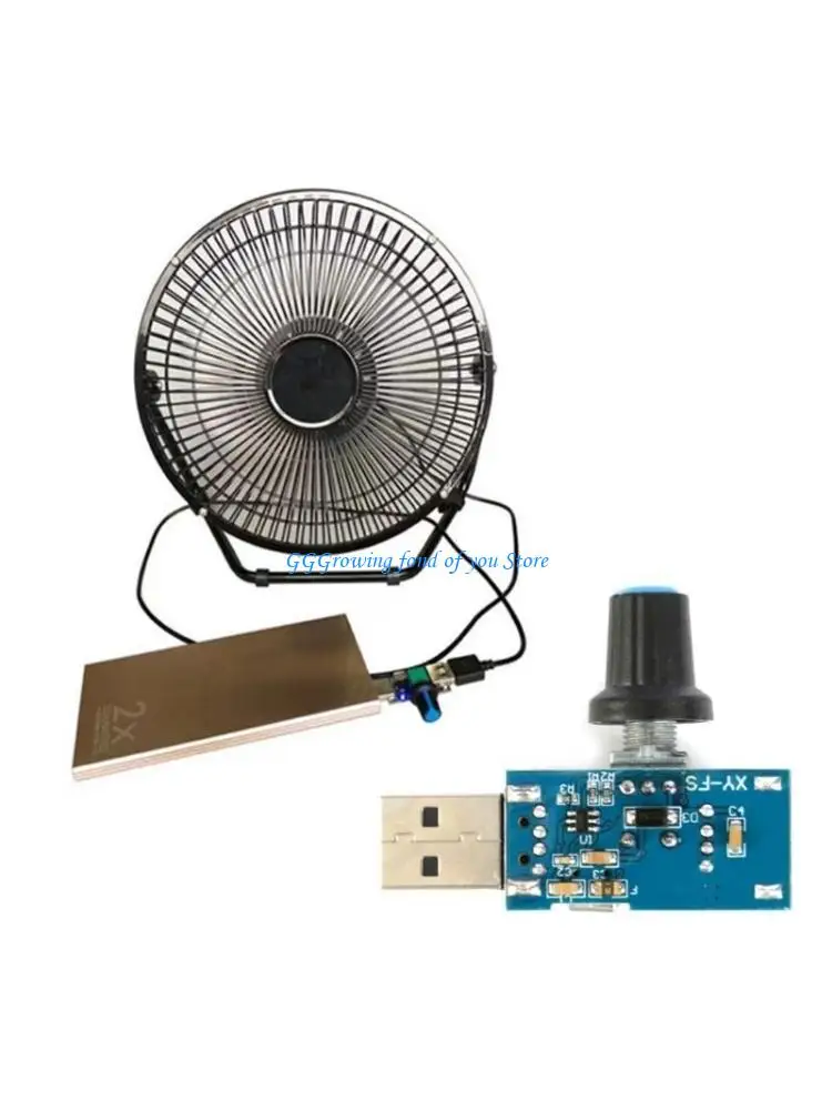 

H9EB Adjustable USB Fan Controller 5W USB Fan Speed Stepless Governor Module Speed