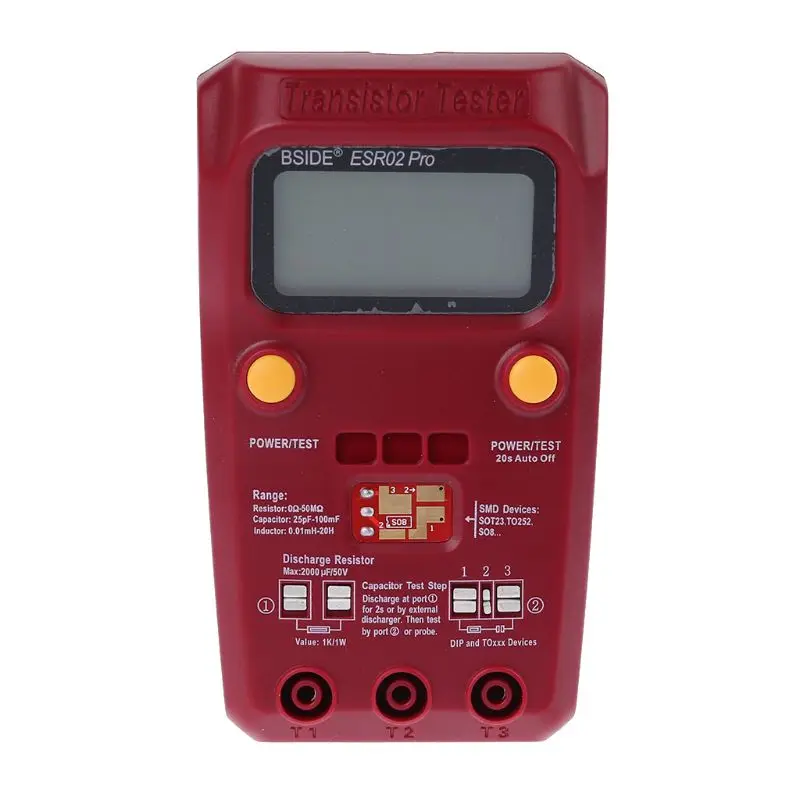 ESR02 Pro Digital Transistor Tester Inductor Capacitor Meter LCD Multimeter Transistor Tester for Diode Triode Drop Shipping
