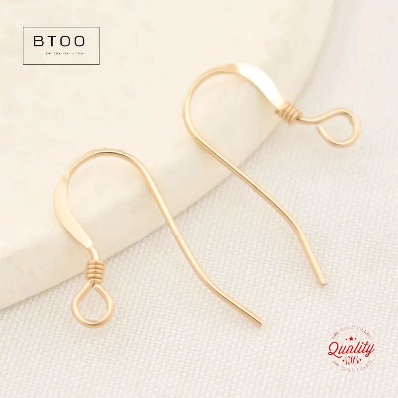 14K Goldfilled Ohrringdraht Flach mit Spirale (0,61mm) Goldener Ohrringdraht für Schmuckherstellung Ohrringe Zubehör Verschlüsse für DIY-Schmuck – Detail 11