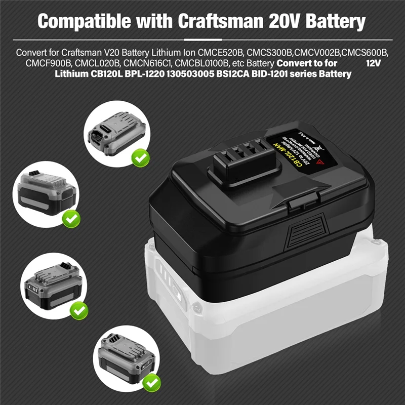 AT02-Battery Adapter Converter For  DIY Battery Converter For Ryobi Convert 18V Battery To Ryobi 12V
