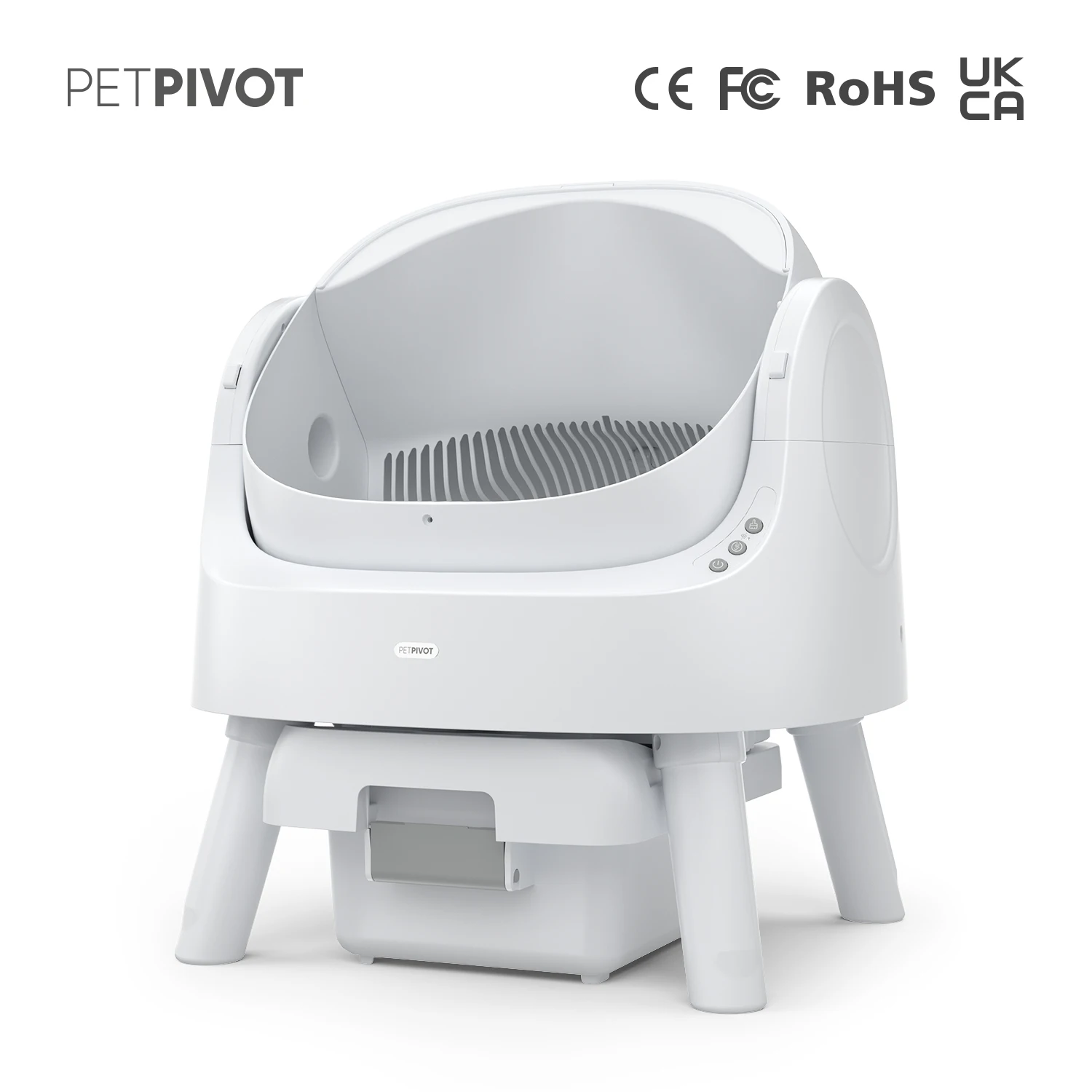 Self Cleaning Cat Litter Box Open-design Automatic Litter Box For Multi Cats Ultra-Safe Easy To Use