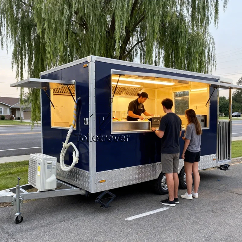 

Street Remorque Food Truck Container Mobile Kitchen Burger Food Truck Ice Cream Commercial Food Truck Trailer for California