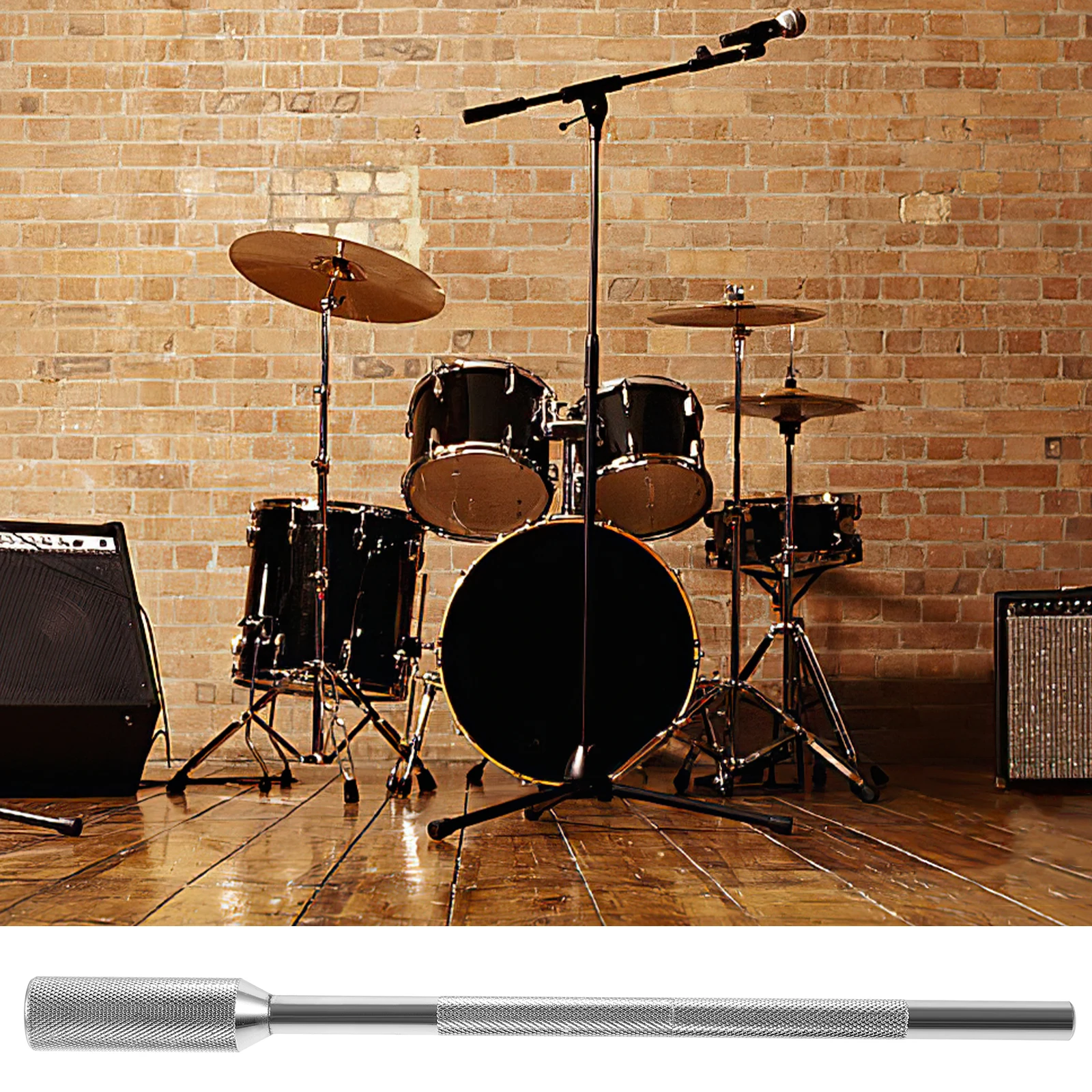 

Double Rod Expansion Rack Bass Drum Hoop Mount Cowbell Clamp Stand for Kit Mounting