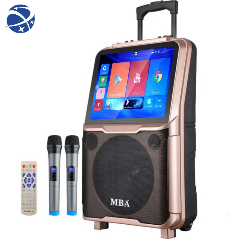 YYHCflagsail  new design professional wifi hifi portable home theater multimedia karaoke singing machine audio trolley speakers