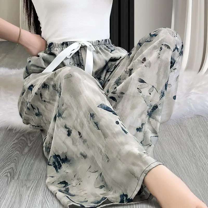 

Girls' Home Pajamas Pants Female Student Long Thin Style Pants Summer Sleeping Cute Women‘s Sleepwear Pajama Cotton Room Wear Pj