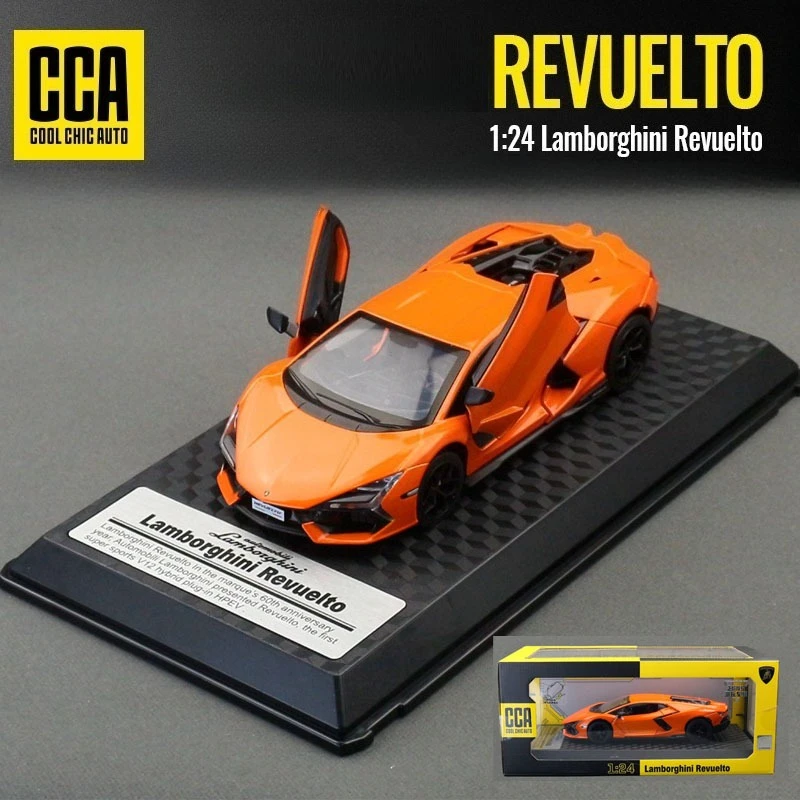 

CCA 1:24 Lamborghini Revuelto супер модель спортивного автомобиля литой под давлением металлические коллекционные игрушки для хобби миниатюрная подарочная коробка для бойфренда и мальчика