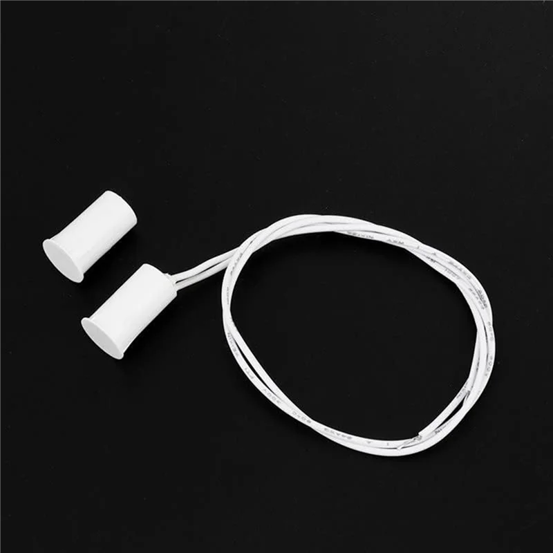 

AA49 Magnetic Door Switch RC-33 NC Recessed Wired Security Window Door Sensor Alarm White- (20 Sets)