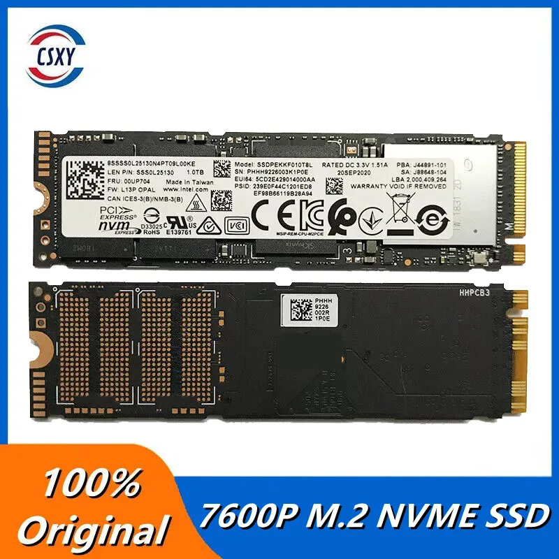 Original 7600P 1TB 512GB SSD M.2 NVME PCIE4.0 3D-NAND SSD For Desktop laptop SSDPEKKF010T8L 8SSSS0L2513N4PT09L00KE