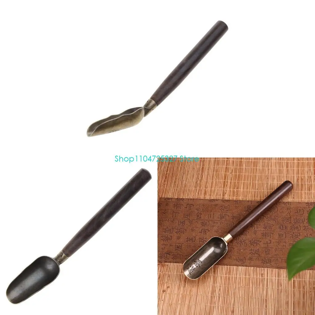 D8KF чайные аксессуары китайский kongfu Retro Natural Teascoop тонкая ложка портативная деревянная чайная ложка 3