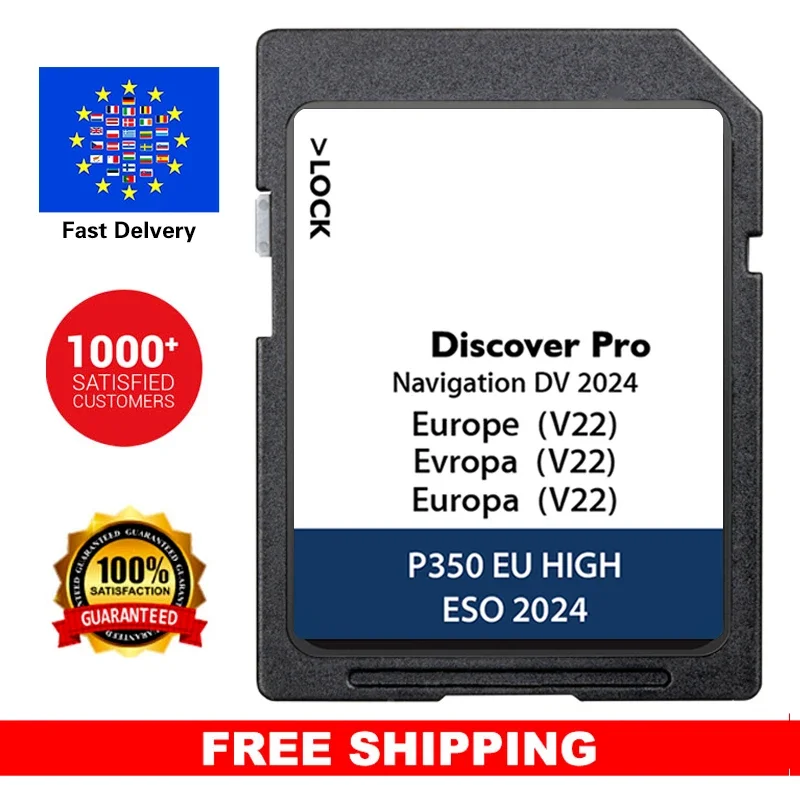 

2024 for VW Discover Pro MIB1 MIB2 Navigation DV V22 SD Card 64GB 510919866CC UK Europe Maps Sat Nav SD Card