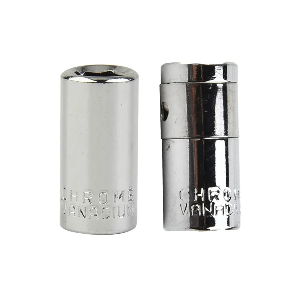 Convenient 2pcs 14 Square Drive To 14 Hex Socket Bits Converter, Chrome Vanadium Steel, Silver Color, Quick Tool Transformation