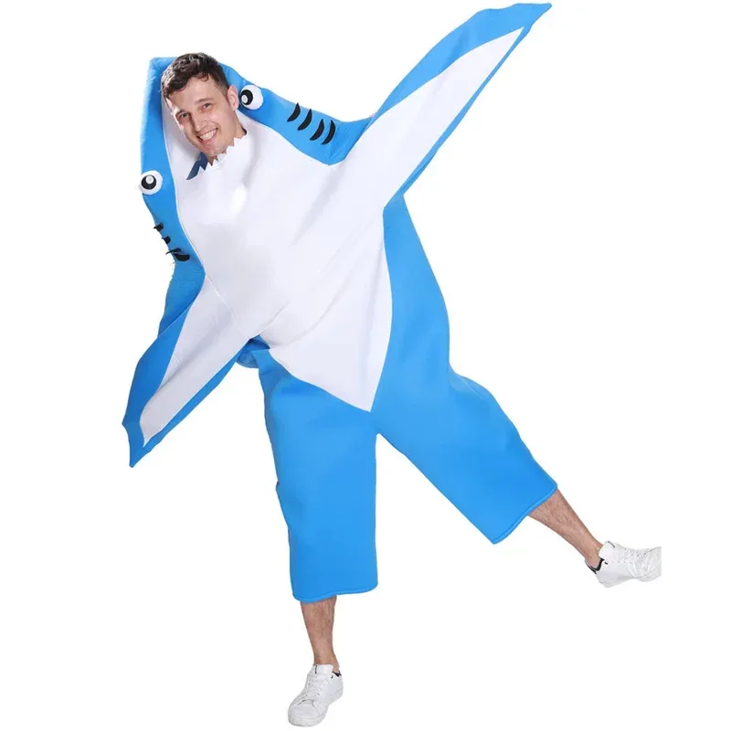 Reneecho Halloween Costume for Adult Funny Animal Costumes Shark Squid Bee Cosplay Outfit Carnival Party Purim Dress Up One Size