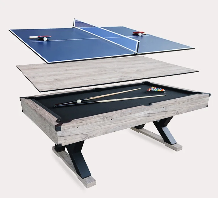 In Stock 7ft 3 in 1 Combo Multi Function Game Ping Pong Table/ Pool Tabel/Dining Table for Home Use