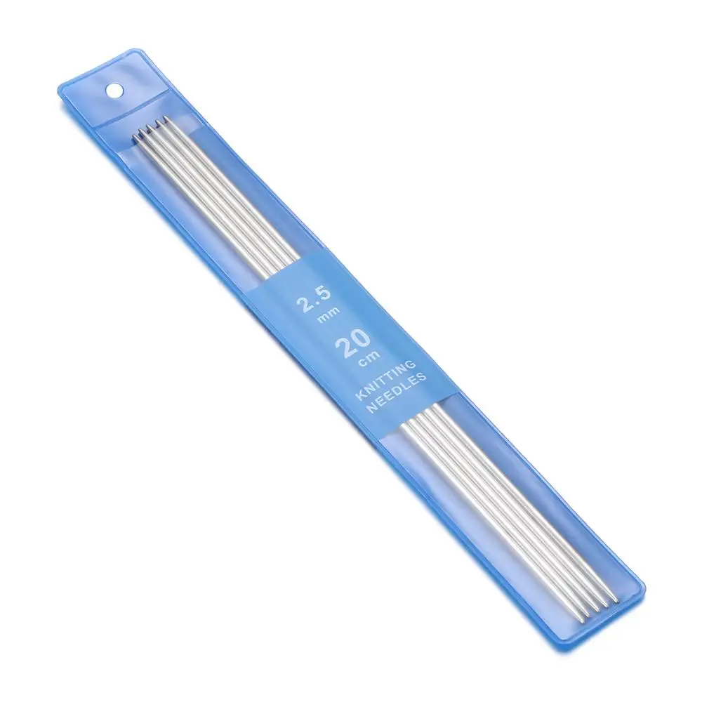 Set Kerajinan Aksesori Jahit Tenun Sweter DIY Multiwarna Kait Rajut Logam Alat Rajut Jarum Rajut Lurus