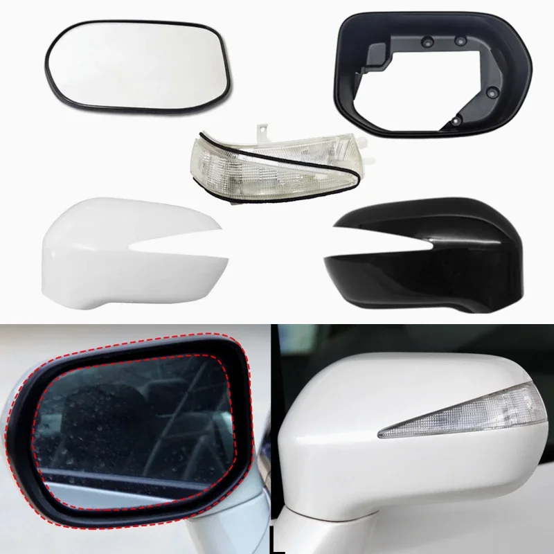 Marco de luz para espejo retrovisor lateral, cubierta de visión trasera, lente de cristal, tapa de lámpara de giro para Honda Civic 8th FD1 FD2 FA1