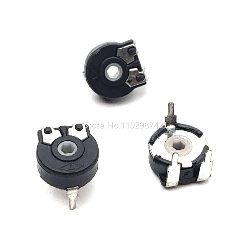 10 Piece Potentiometer PT10-250R B250R B2.2K B5K B10K B20K Ohm Horizontal Hexagonal Hole Adjustable Resistance 3 Feet