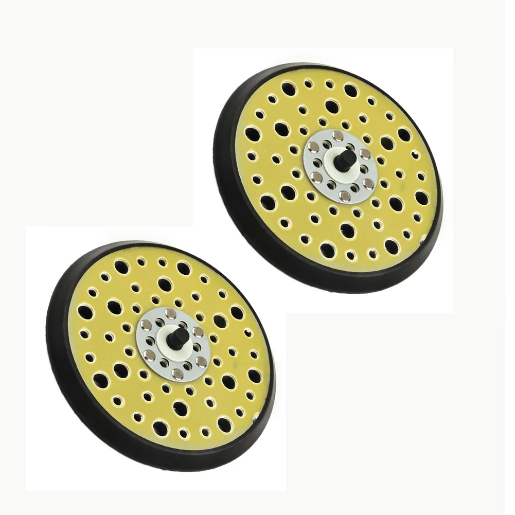 2pcs 150mm Sander Backing Pad Medium Sander Pad 54 Holes Backing Pad For DEROS 5/16Thread Random Orbital Sander Pad