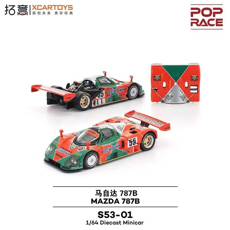 

POP RACE 1:64 Mazda 787B 1991 Le Mans Champion Car Paint Alloy Car Model Collection Gift