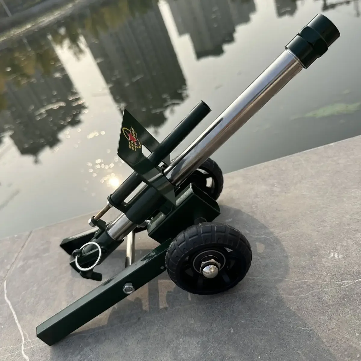 New cannon anti-aircraft gun can fly firecrackers Dadi red rebound continuous fire model ornament handmade Italian cannon view 4