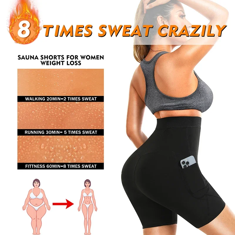 Sweat Sauna Shorts sweat demonstration showing excessive perspiration from heat trapping