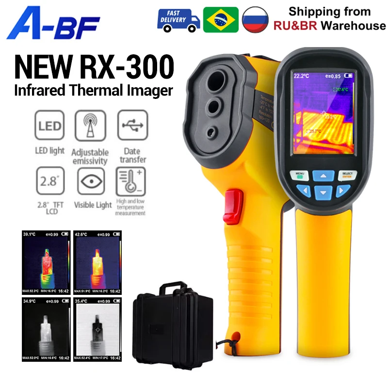 A-BF RX-300 Infrared Thermal Imager -20°C~550°C Temperature Industrial Floor Heating Detection Auto Repair Thermal Camera Tools