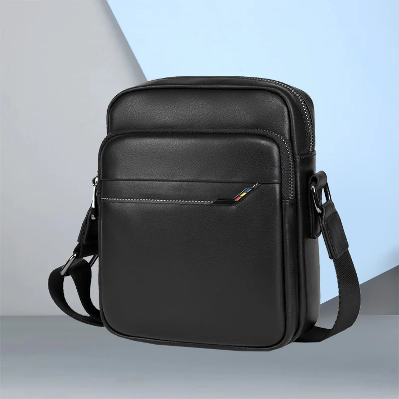 New Single Shoulder Genuine Messenger Bag High-end Feel Lightweight Simple Crossbody Cowhide Leather Daily Travel Small Bag