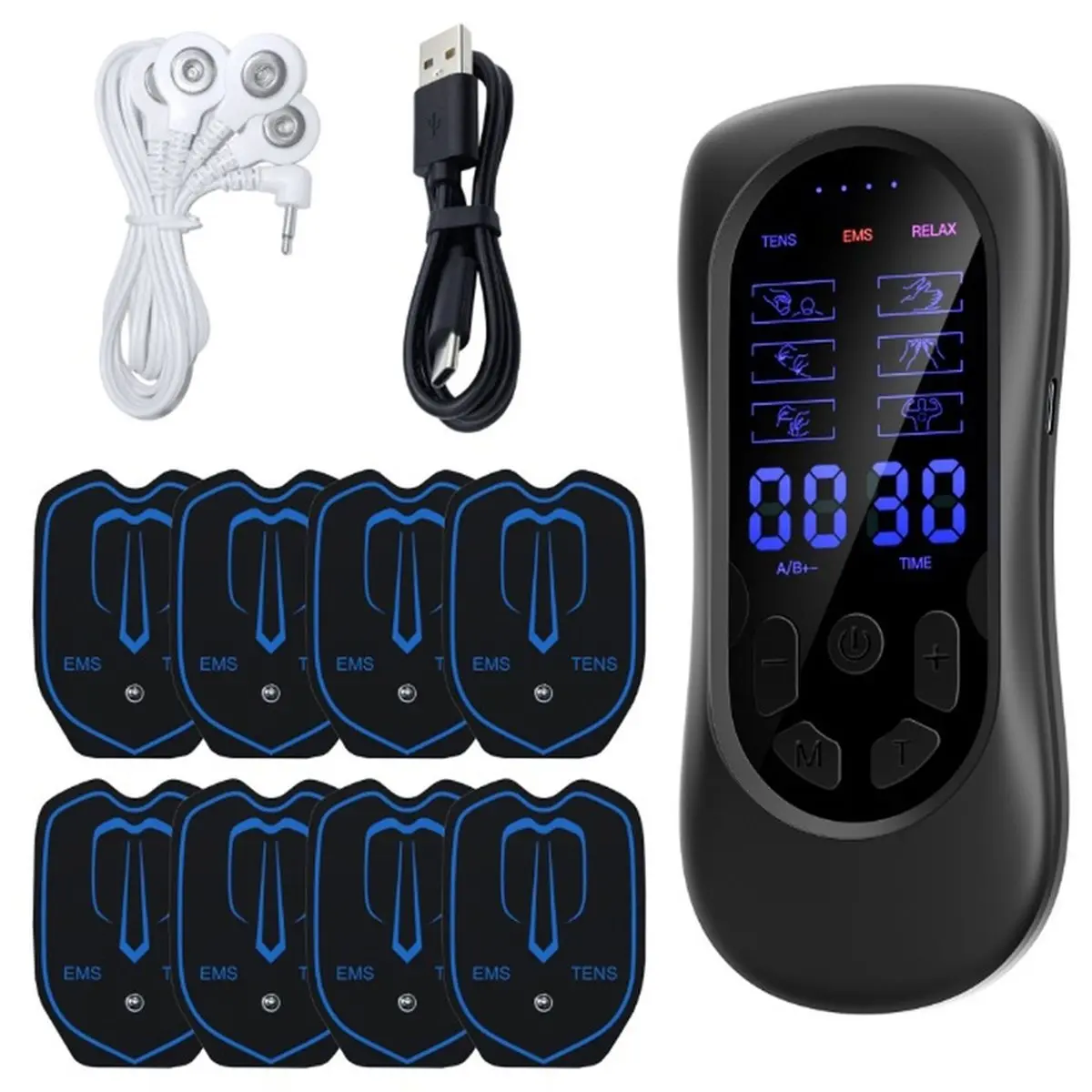 [Vend for]TENS Machine for Muscle Relaxation - Single Channel with 18 Training Programs, 6 Modes 30 Intensities