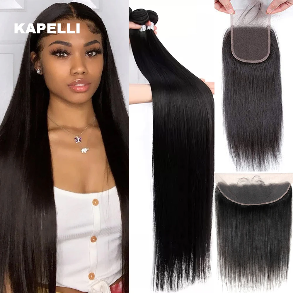 extensions-de-cheveux-humains-lisses-et-closure-4x4-13x4-avec-frontal-100-cheveux-bresiliens-bruts