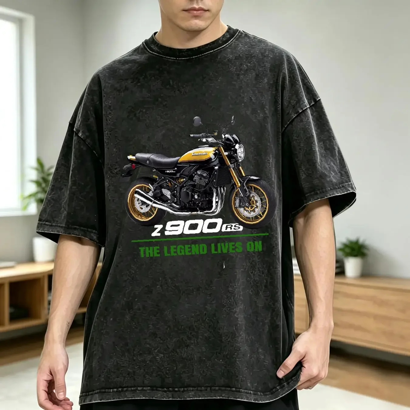 washed T Shirt Z900 RS SE MOTORCYCLE Legend Dispatched USA vintage Washed Unisex Versatile graphic designer clothes Casual