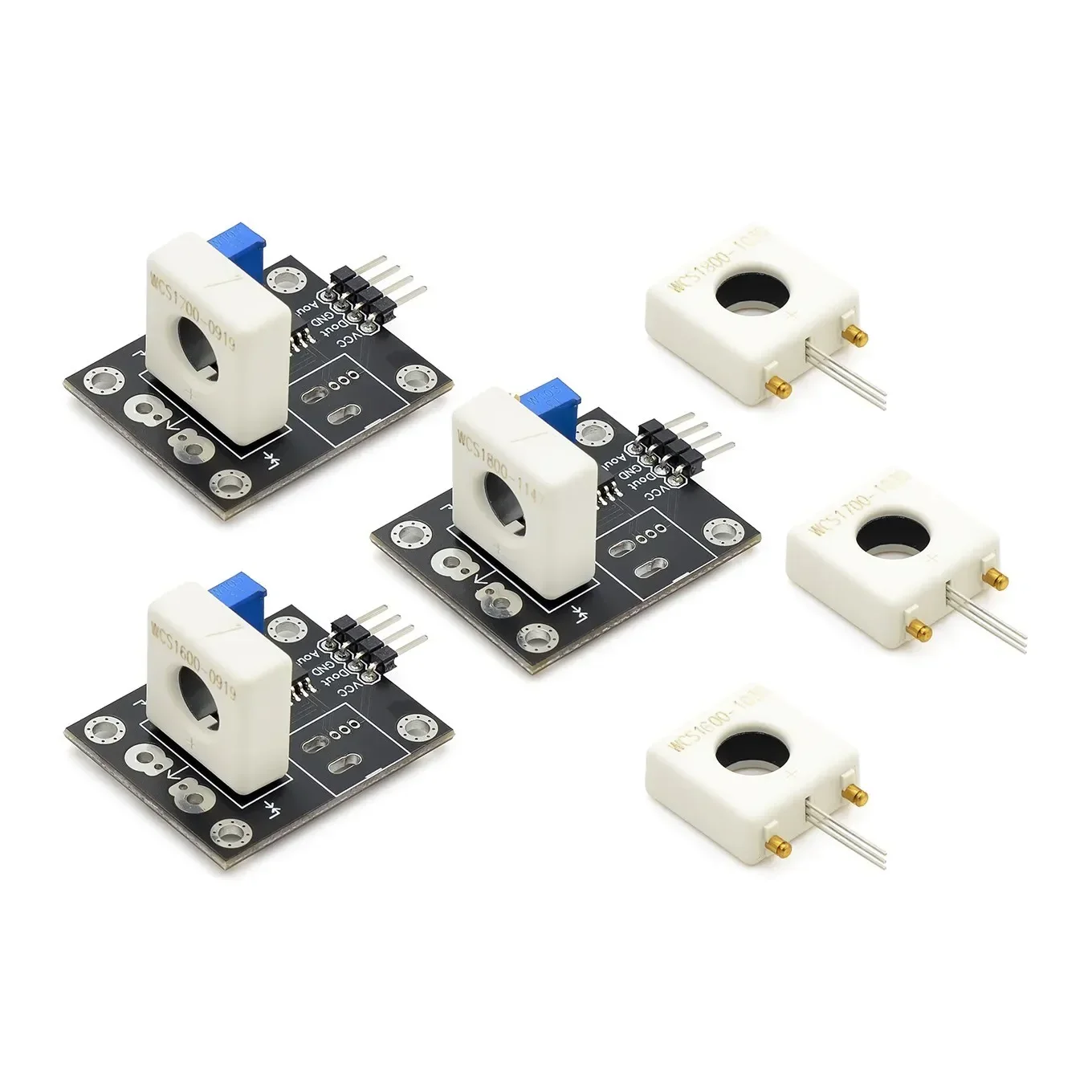 WCS1600 -WCS1700- WCS1800 3-5V Hall Current Sensor Adjustable DC- 100A 70A 35A Short Over-Current Detector Protection Module