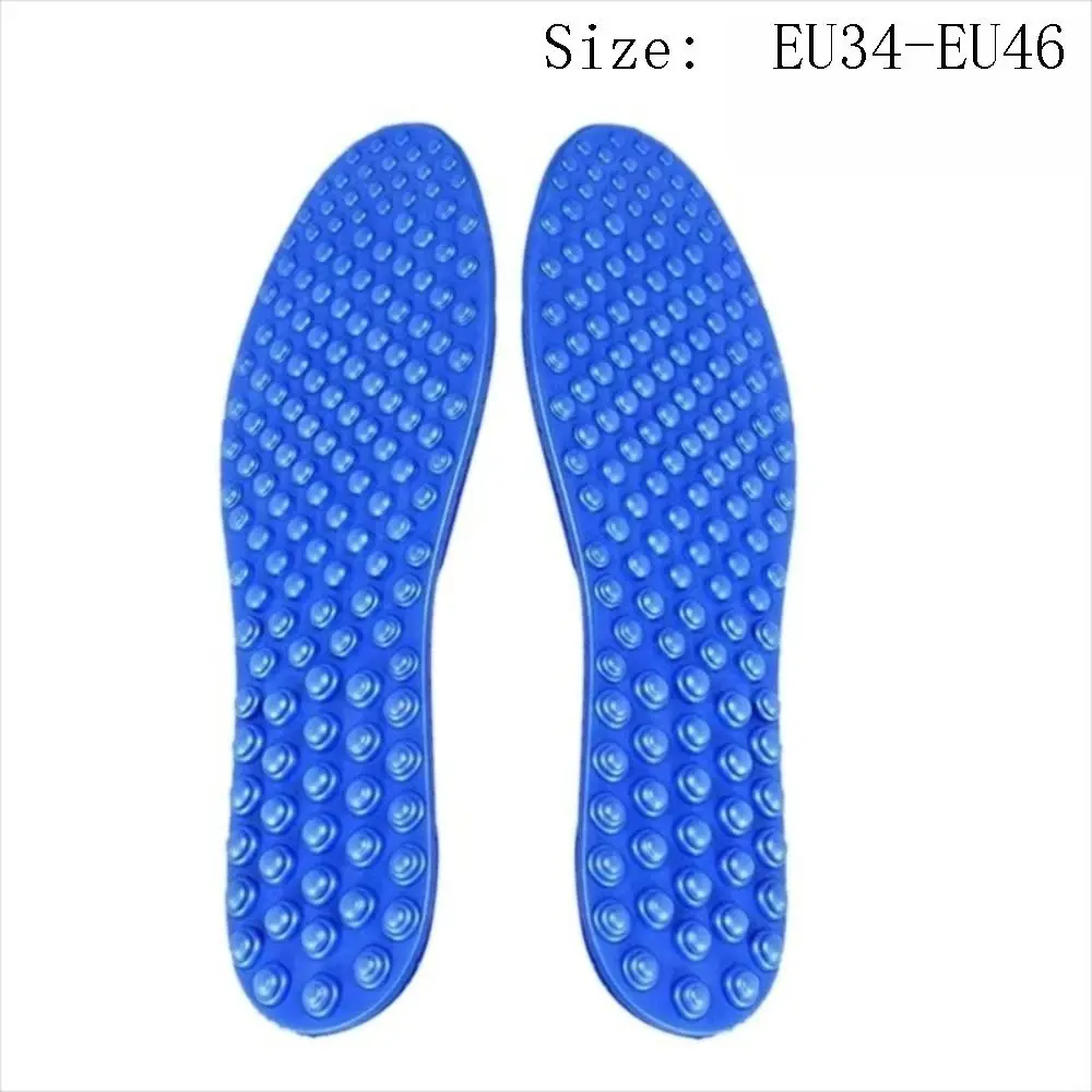 1 Paar EVA-Massage-Einlegesohle, hohe Elastizität, Dämpfung, Sport-Einlegesohlen, Finger-Druckbrett-Design, weiche Freizeitschuhe, Sohle