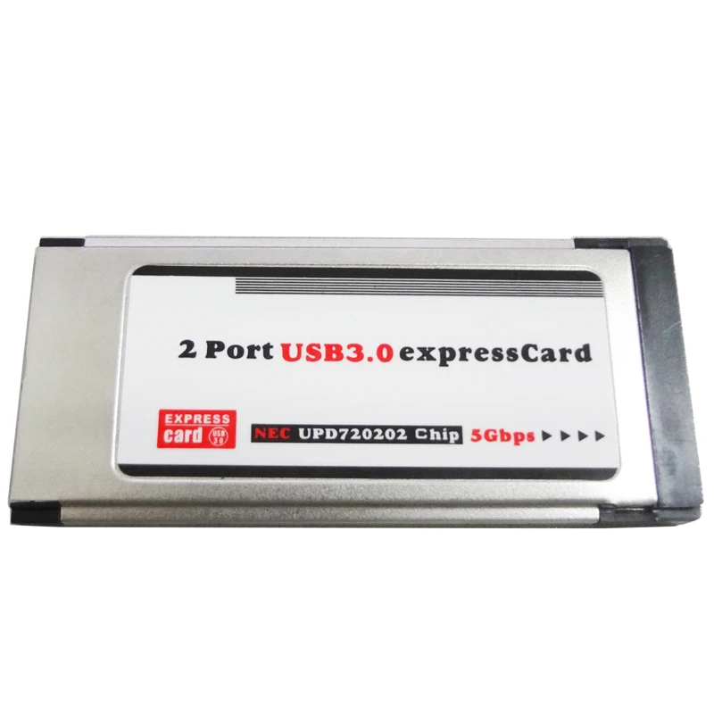 NEW PCI Express to USB 3.0 Dual 2 Port PCI-E Card Adapter FL1000 Chip 34MM Slot ExpressCard Converter 5Gbps PCMCIA ExpressCard