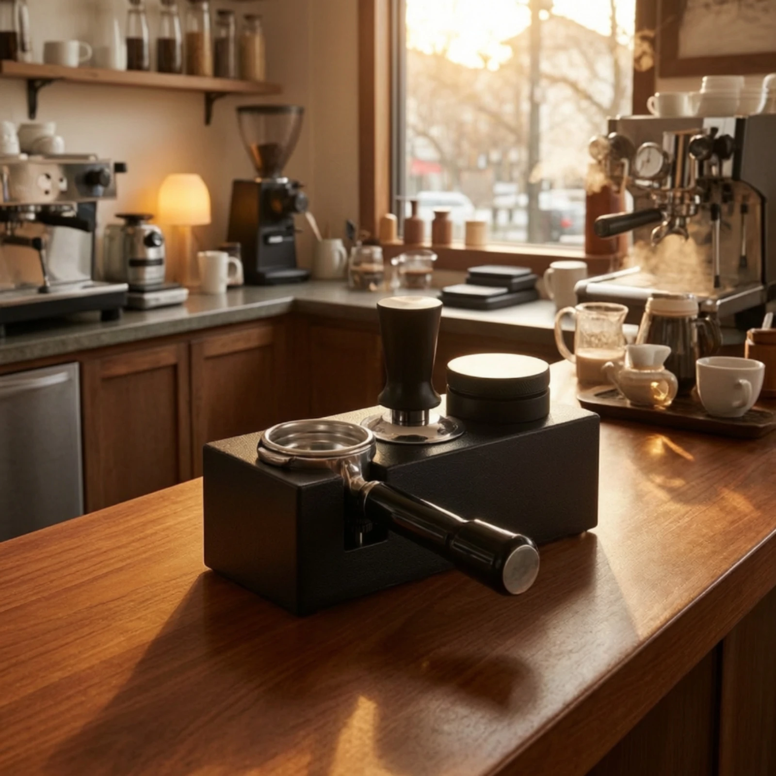 Tampstation met portafilterhou - Home Barista recensie en prijs