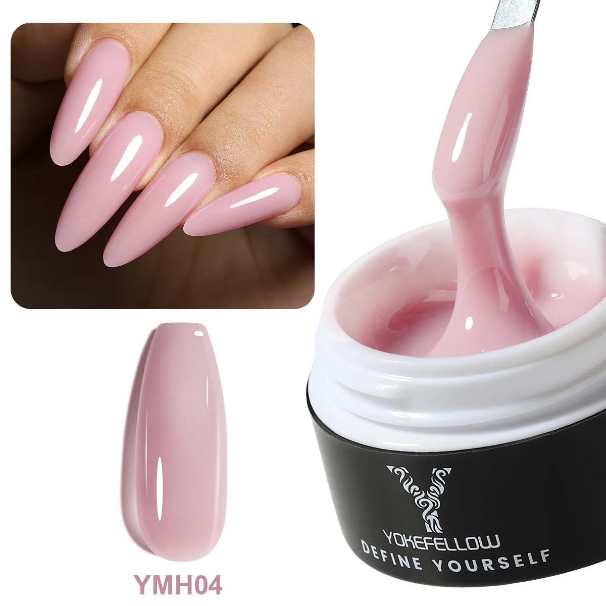 NEU YOKEFELLOW Builder Gel Nagellack 15g Jelly Blue Hard Gel HEMA TPO Free Extension Gel Bunte Builer Lack für Nagel DIY