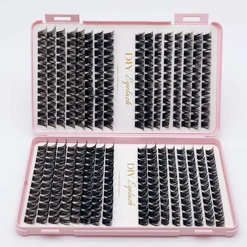 32 Row Self-Grafted Single Cluster False Eyelashes Mix And Match Mix8-16mm Natural Slender False Eyelashes Gift Set