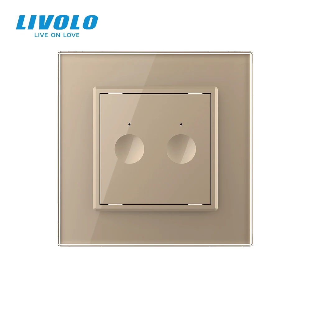 Livolo Electric Switch Wall Light Touch Module EU Standard 2 Gang 1 Way 80mm*80mm 10A 220V