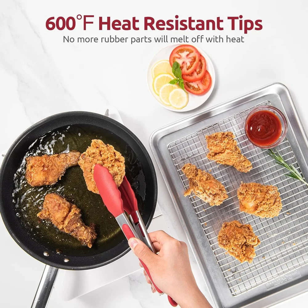 Food Grade Silicone  Clips High Temperature Resistant Stainless Steel Clips Steak Clips Bread Clips Serving Clips Kitchen Tools
