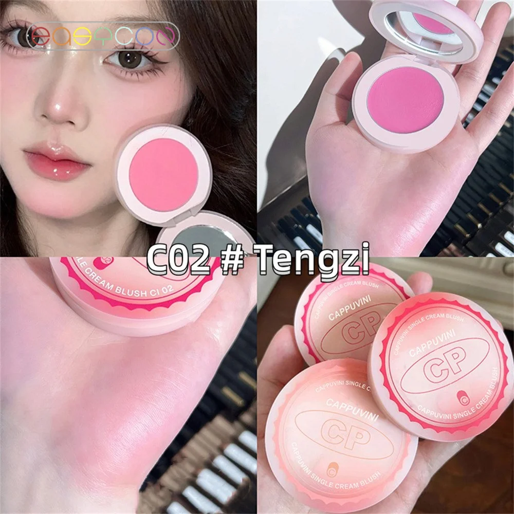 2023 Blush Makeup Palette Mineral Powder Red Rouge Lasting Natural Cream Cheek Tint Orange Peach Pink Blush Women Cosmetic