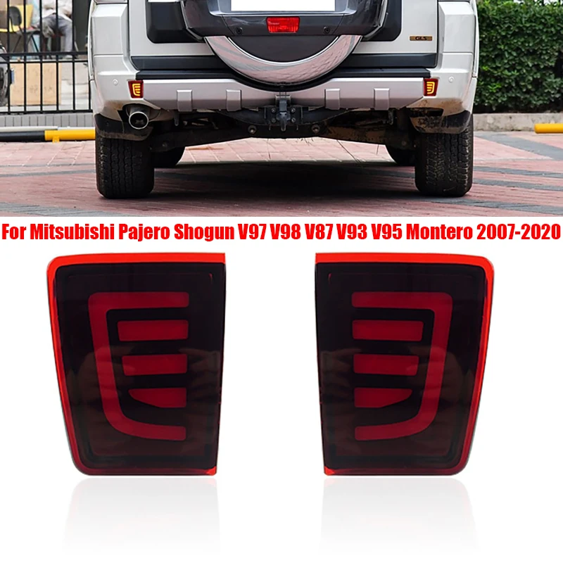 Car LED Rear Bumper Lights Driving Brake Light Turn Signals For Mitsubishi Pajero Shogun V97 V98 V87 V93 V95 Montero 2007-2020