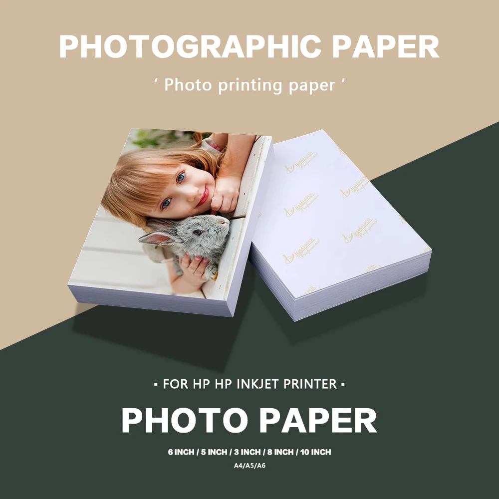 Photo Paper Suitable for Epson Inkjet Printer Print Color Photo Paper 6-inch A4 Photo Paper High Gloss Photo Paper Silver Back