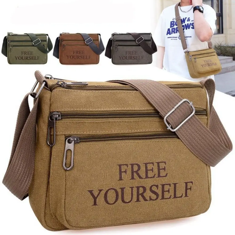 Fashion High Quality Messenger Bags Handbag Men Canvas Shoulder Bags Casual Tote Travel Men\'s Crossbody Bag