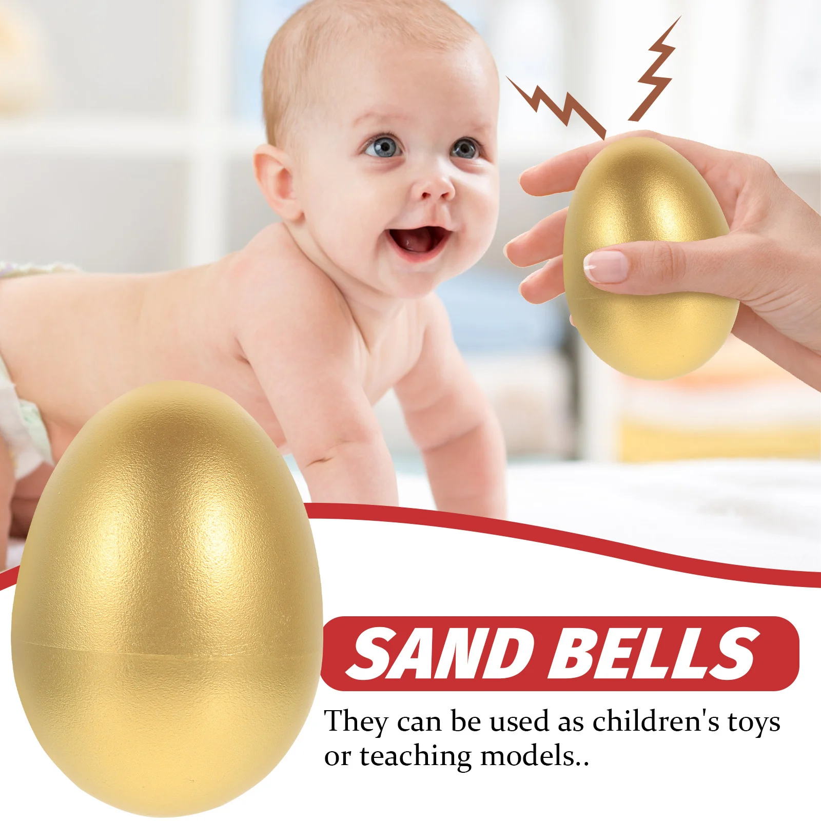 2 قطعة البيض الرملي الآلات الموسيقية قوي مقاومة للسقوط في وقت مبكر الهزازات البيض التعليمية للعب الصوت الممتع #3